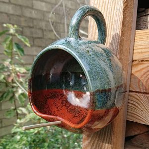 Hand Thrown Ceramic Bird Feeder